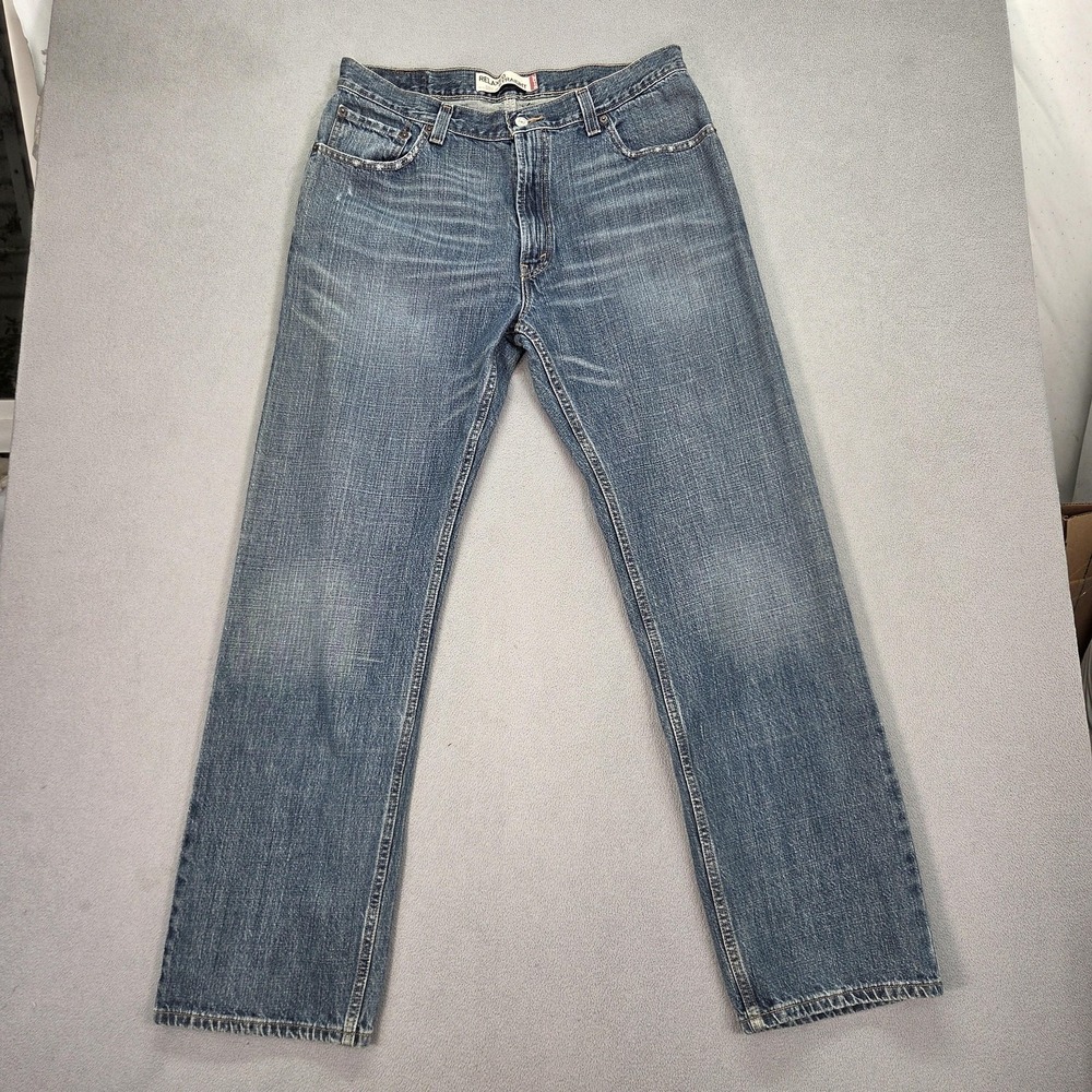 Levis 559 Jeans Mens Blue Relaxed Straight Leg‎ Faded Denim Zip Fly Fits 32x32